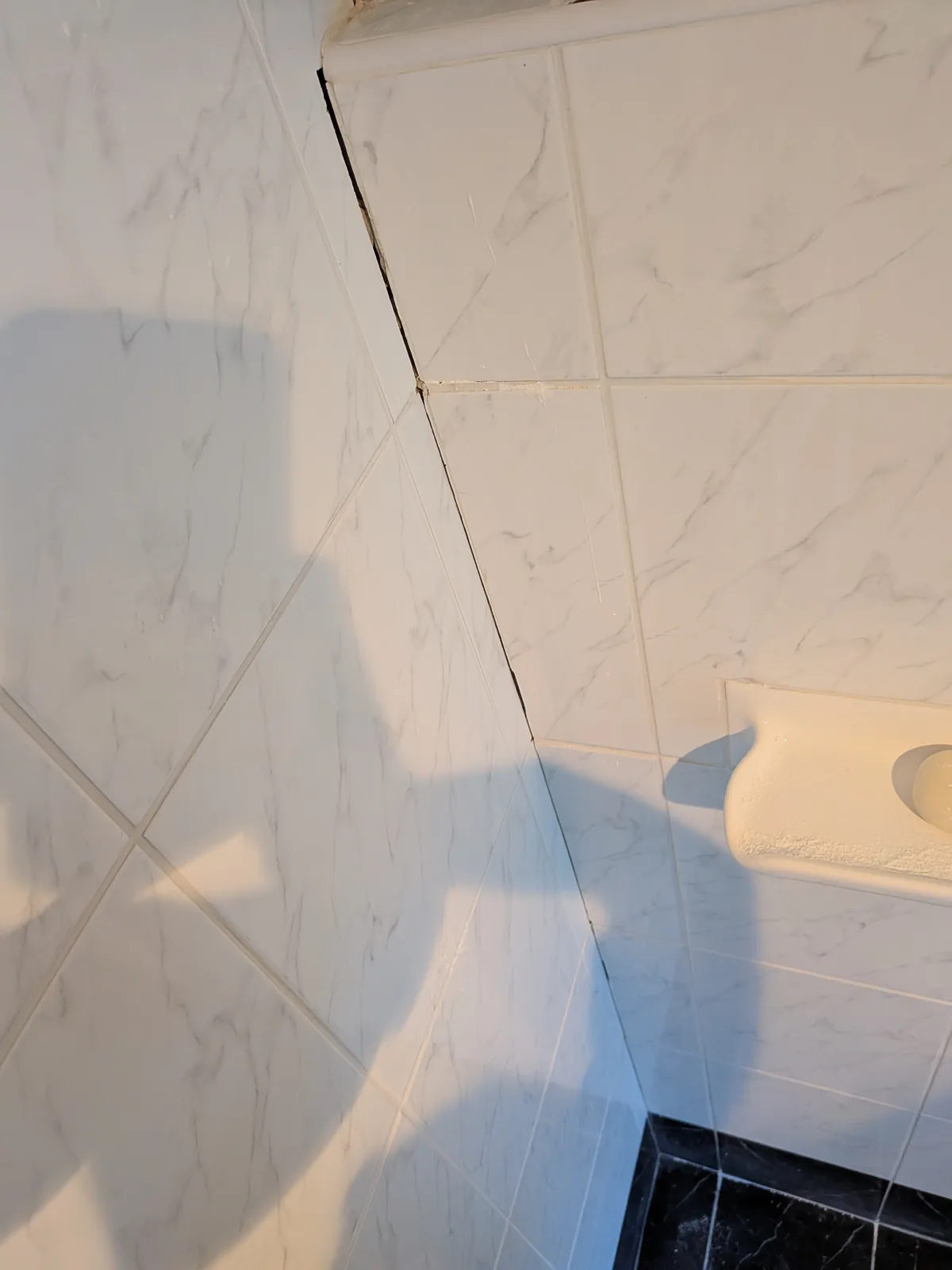 Bathroom wall before shower work